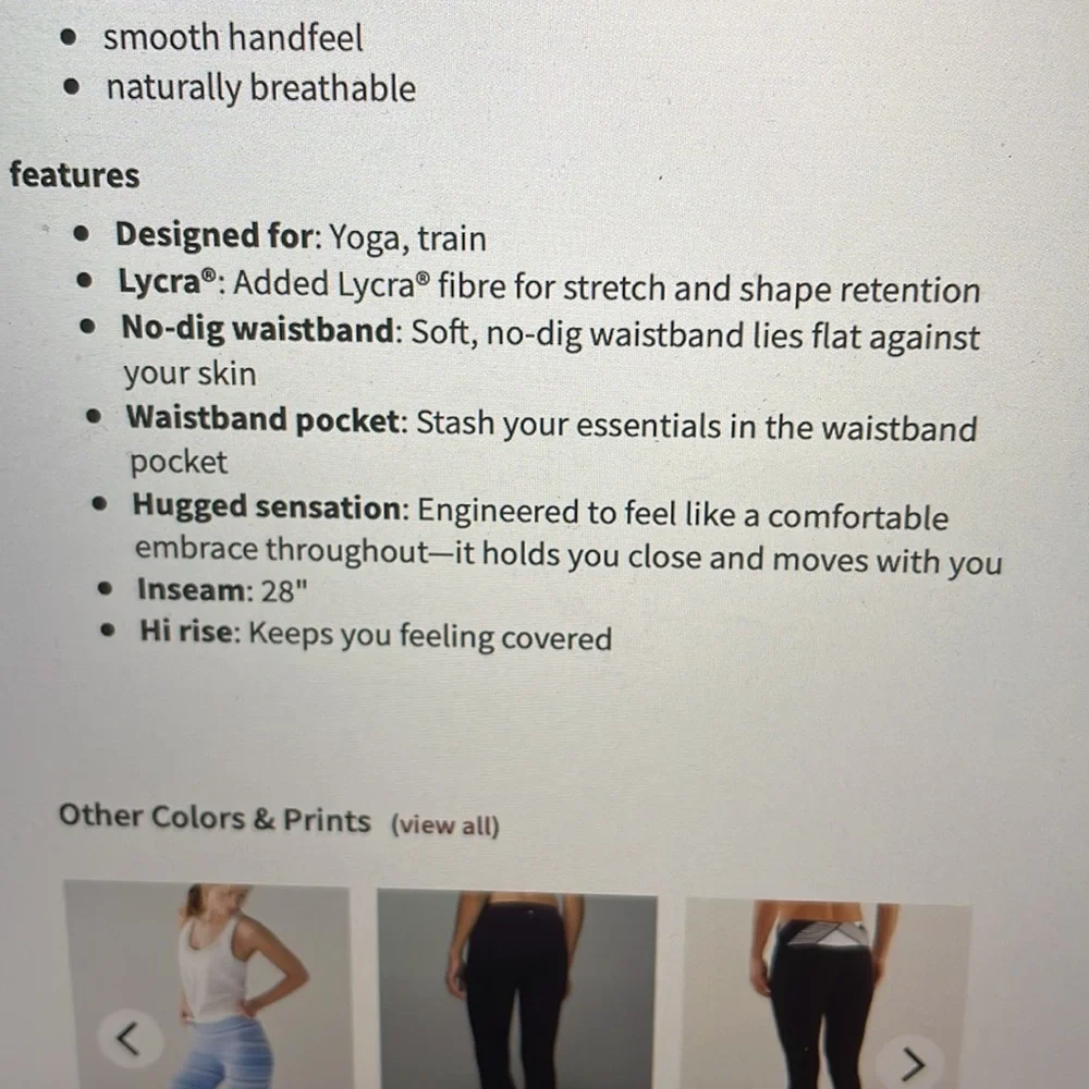 Lululemon Wunder Under leggings in Shibori print sz 4 - Picture 8 of 8